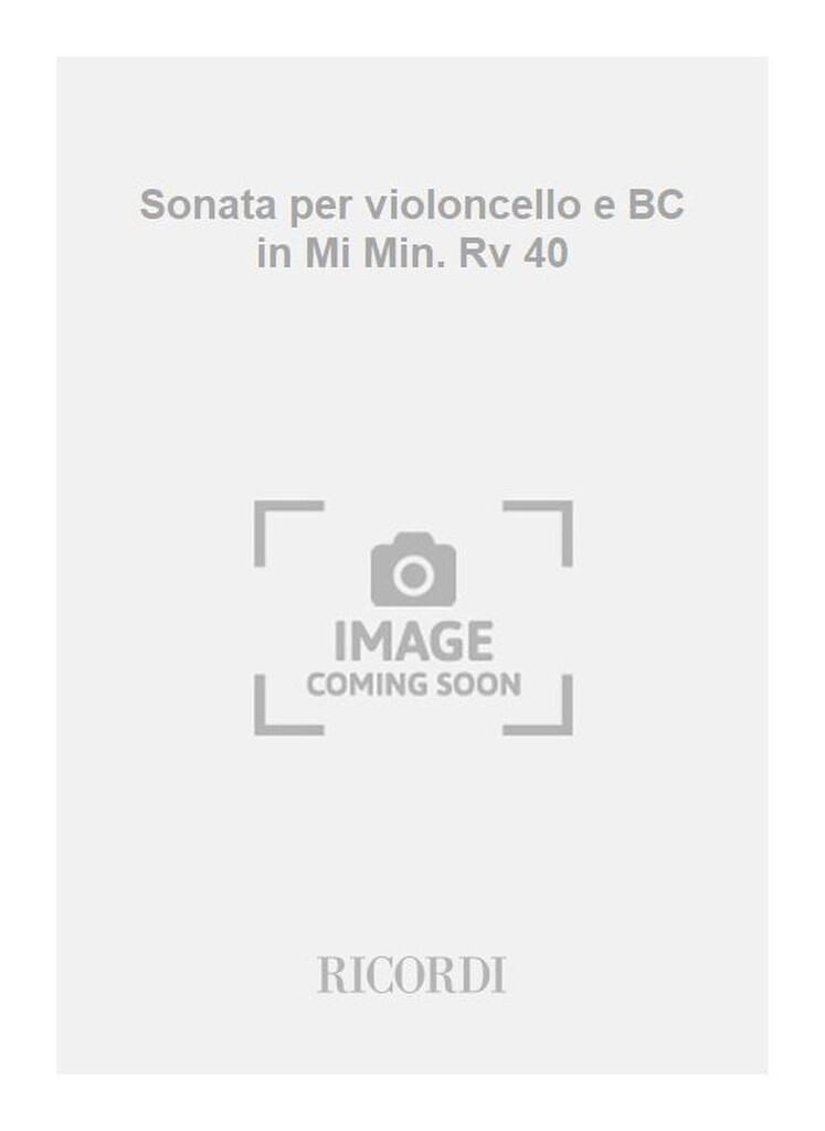 Sonate Per Vc. E B.C.: In Mi Min. Rv 40